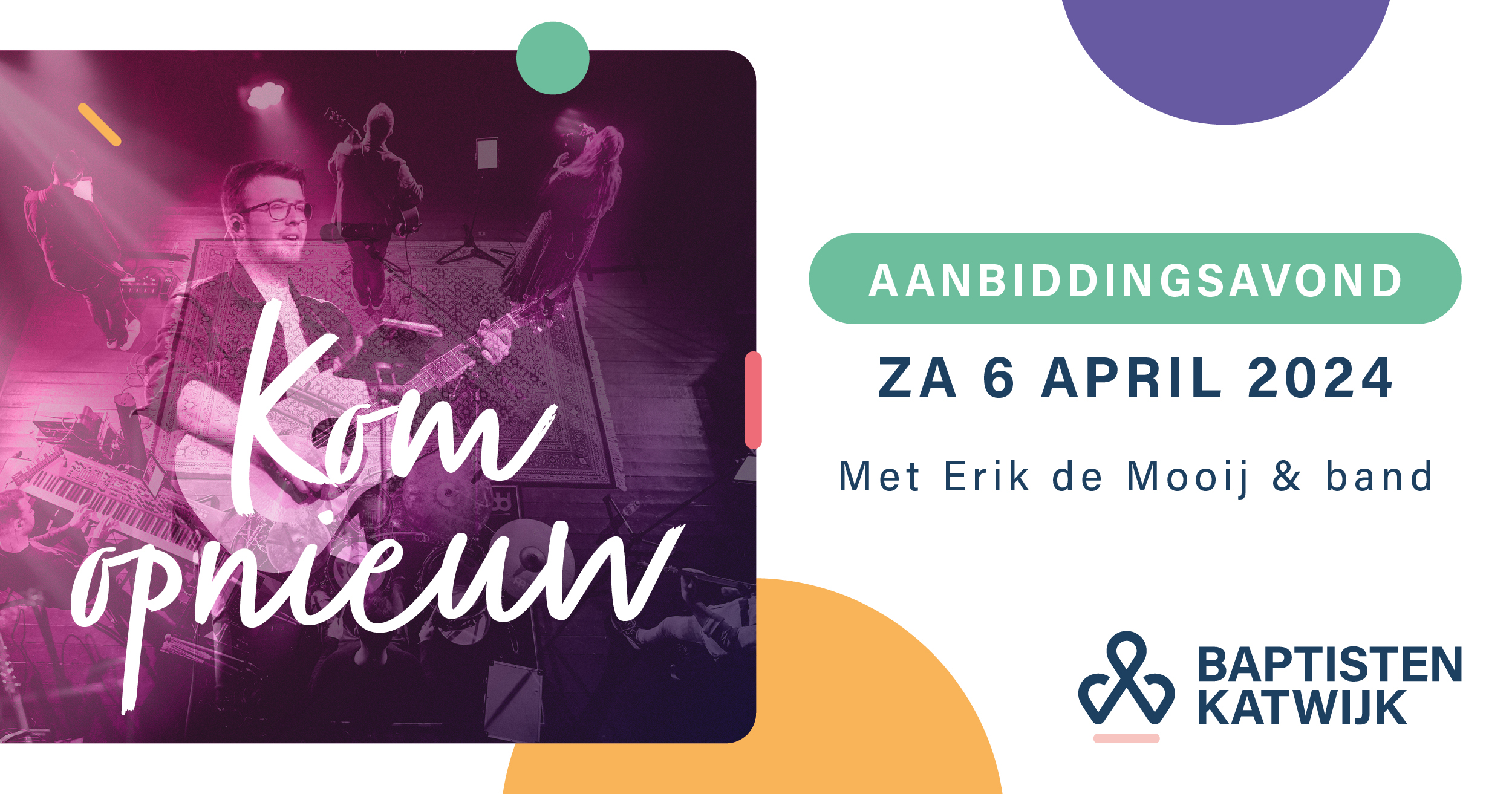 Aanbiddingsavond Erik de Mooij & Band met livestream bij Bapt – Aanbiddingsavond Erik de Mooij & Band ook via livestream!