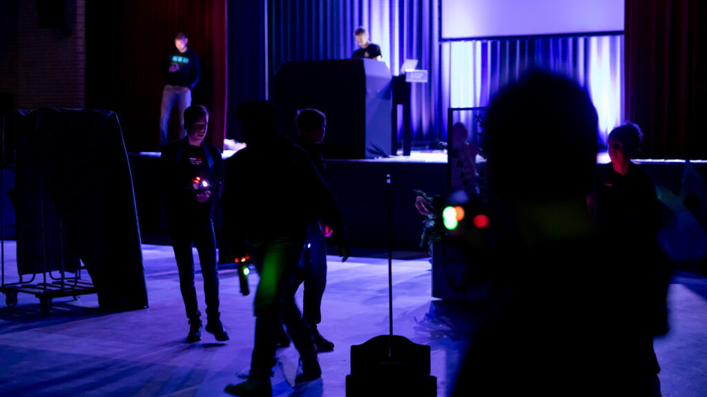 Duiken, bukken en zweten tijdens lasergamen