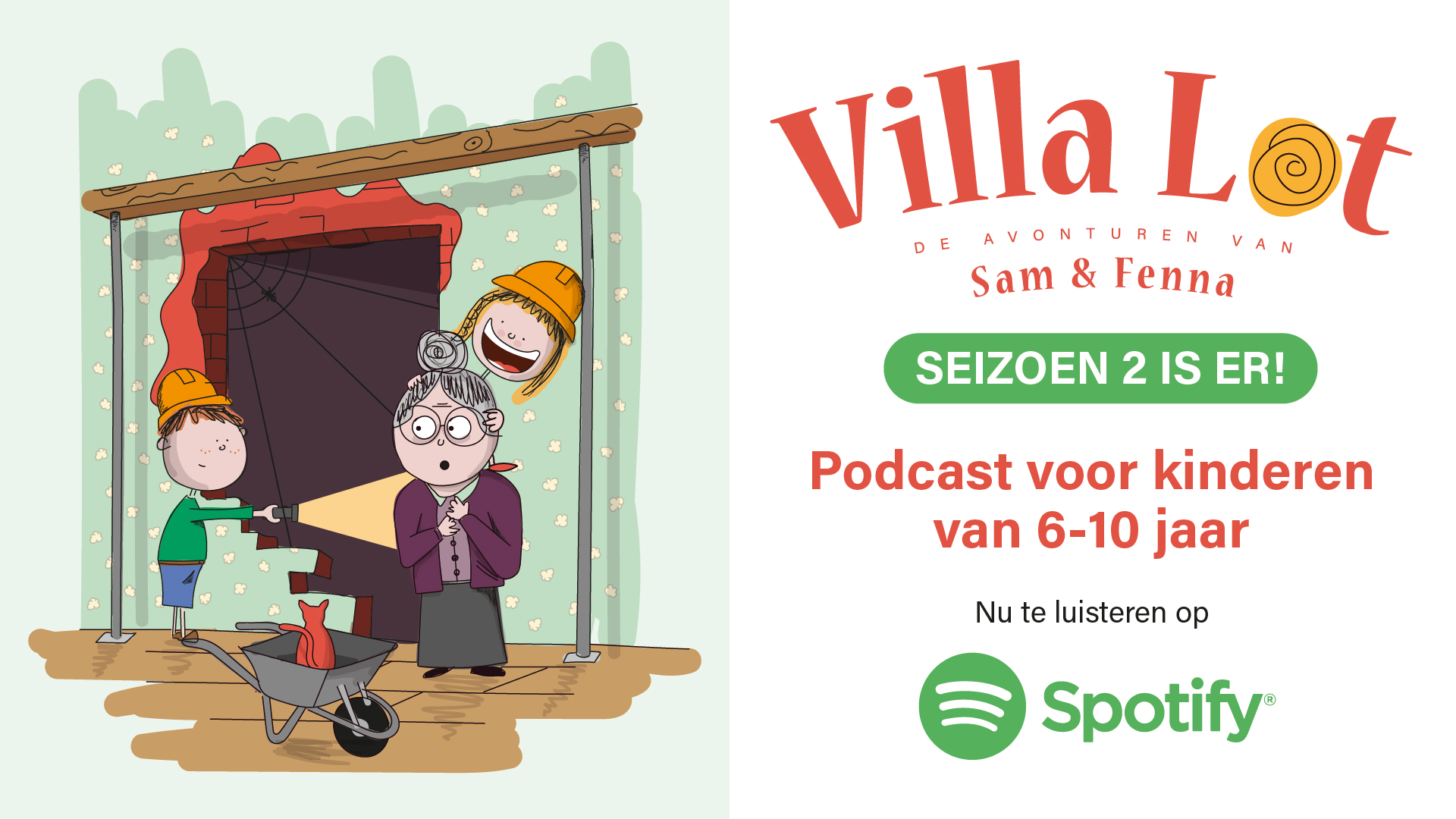 Kinderen luisteren blij naar de kinderpodcast Nieuw zomerserie Villa Lot – Kinderpodcast: Nieuw zomerserie Villa Lot!