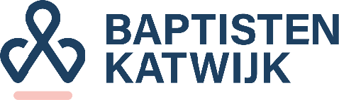Logo van Baptistengemeente Katwijk met blauw kruisontwerp – Logo of Baptistengemeente Katwijk