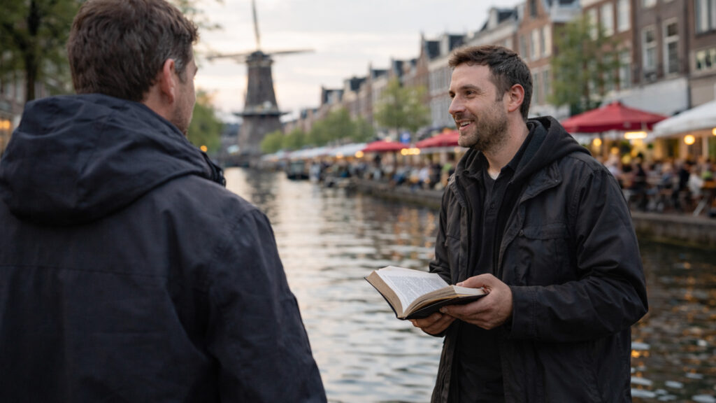 Vrijwilligers delen het evangelie in Leiden en Katwijk